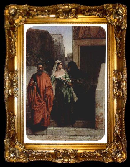 framed  Francesco Hayez Venetian Women, ta009-2